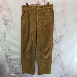 Everlane Pants Womens 4 X 26 Corduroy Gold Brown Straight Leg Crop High Rise